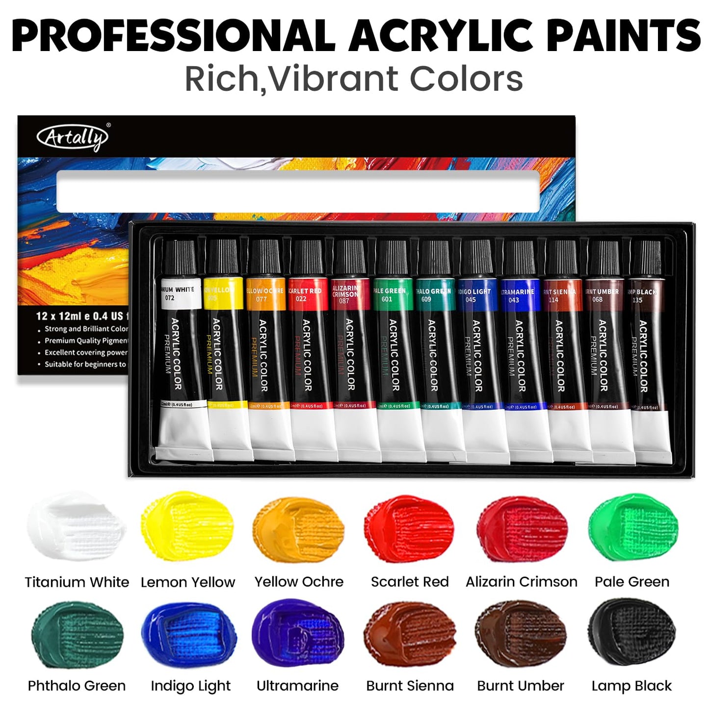 Set of 2 Acrylic Painting Kits for Adults and Couples, Sip and Paint Kit for Date Night, Acrylic Painting Kit with Canvas Boards and Easels, Professional Art Set for Couples, Families, Beginners
