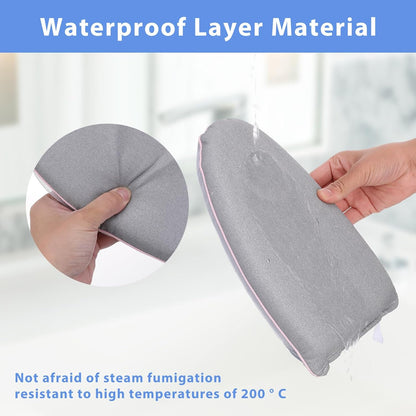 Garment Steamer Ironing Gloves with Finger Loop, Heat Resistant Waterproof Mitt for Clothes (grey)