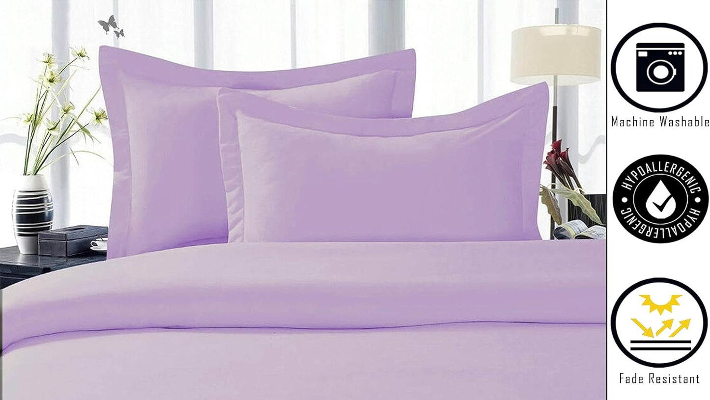 Elegant Comfort Luxury Ultra-Soft Premium Hotel Quality 2-Piece Pillow Shams, King Size Lilac