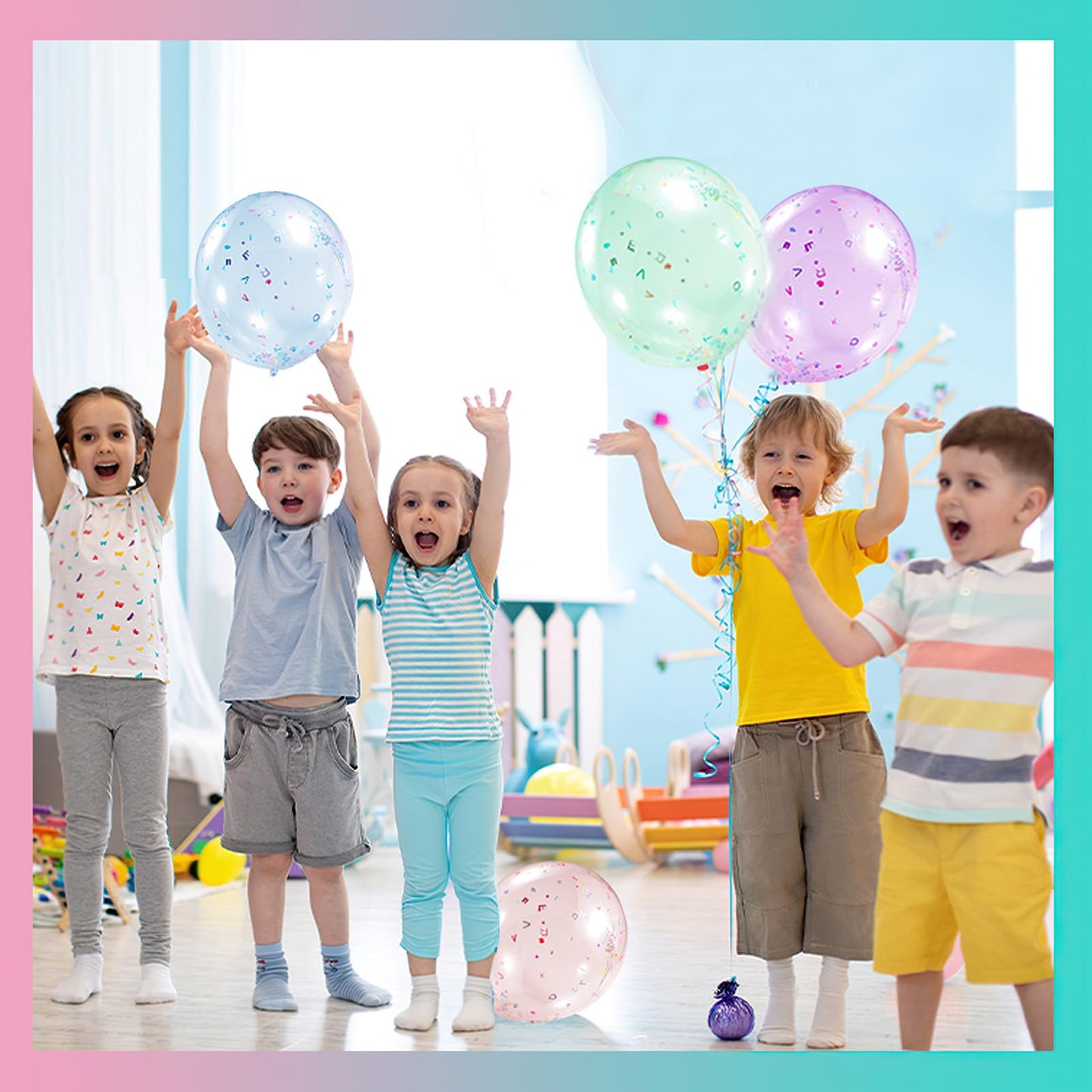Needbrock 5 Pcs Nano Tape Bubble Kit,1m/3.28 ft Each Roll Nano Tape Bubbles Double Sided Tapes with Luxe Glitter, Clay, Beads, Cute Stickes Suitable for Over 3 Years Old