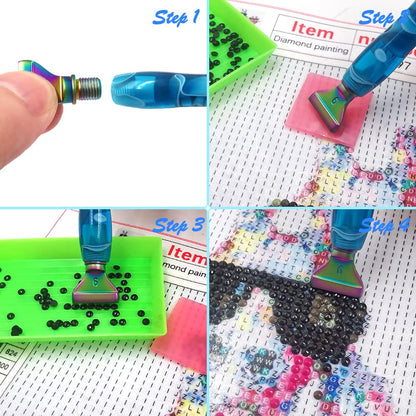SENHAI 24 pcs Diamond Art Pen Kits, Diamond Art Pens Metal Tips Screw Thread Tips Diamond Art Tools 5D Diamond Art Accessories Tools for DIY Painting Crafts