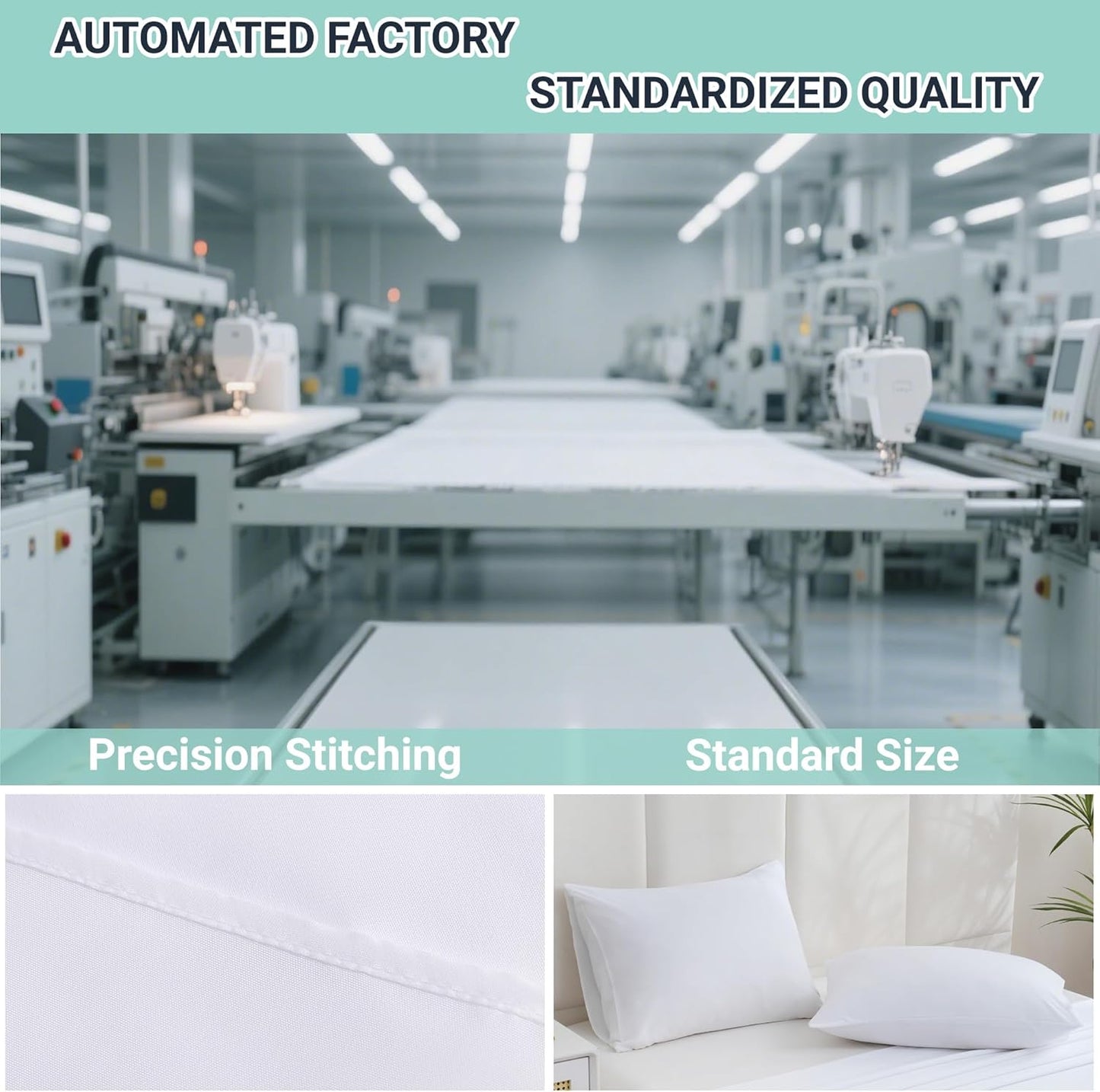 Soft Brushed Microfiber Pillow Cases by [Brand Name] - 48 Pack Standard Size with Envelope Closure | Ideal for Hotels, Airbnbs, and Clinics (20x26, White)