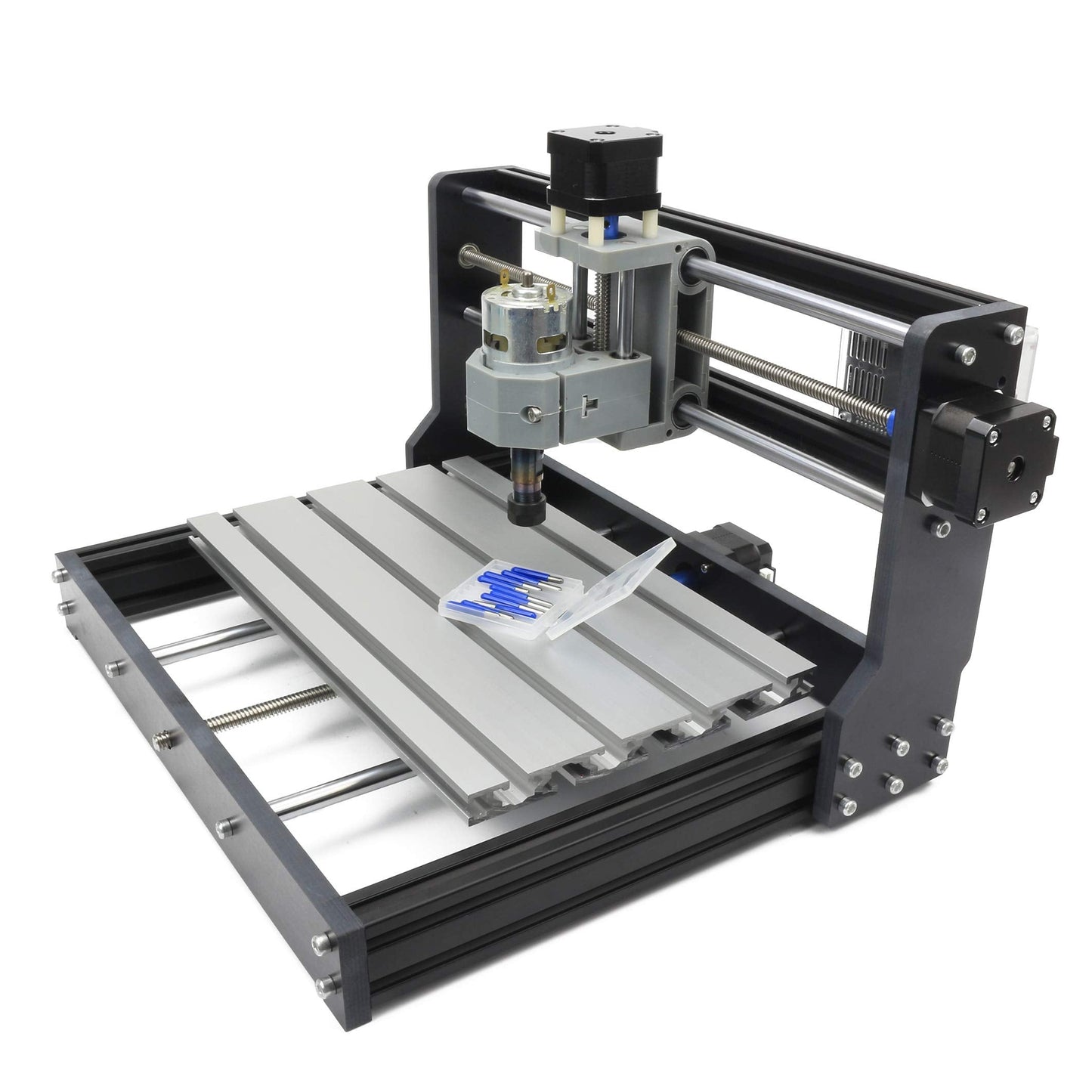 CNCTOPBAOS CNC 3018-PRO Wood Router Kit 3 Axis USB DIY Mini Desktop Engraver Milling Engraving Machine Woodworking Carving Cutting Plastic Acrylic PCB PVC GRBL Control 300x180x45mm