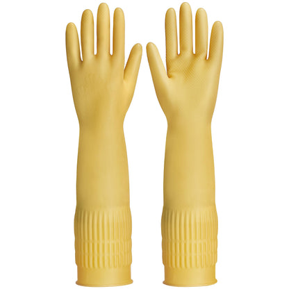FCTTD Rubber gloves on dishwashing cleaning gloves 3-Pairs,Kitchen dish gloves,Reuseable.(3,Medium)