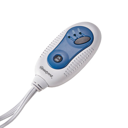 Beautyrest Zuri Reversible Faux Fur to Mink Electric Blanket, Auto Shut Off, Virtually Zero EMF, Multi Heat Setting, UL Certified, Machine Washable, Natural Marble Throw 50x70
