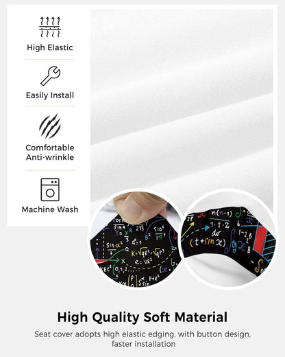 Office Chair Cover Education Protective Stretchable Universal Computer Chair Covers, Math Formula Doodle Slipcover