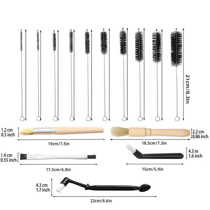Espresso Machine Cleaning Brush - 15 PCS Long Handle Straw & Bottle Brush Kit, Flexible Scrubber for Coffee Pots, Mugs, Cups, Water Bottles, Glassware & Bent Pipes