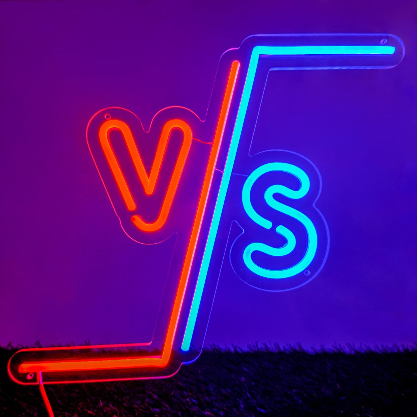 VS Game Neon Sign for Boys Room Decor, Gaming Room Decorations LED Neon Lights Sign for Wall Man Cave Decor, Gifts for Boys, Boyfriend, Gamer (VS)