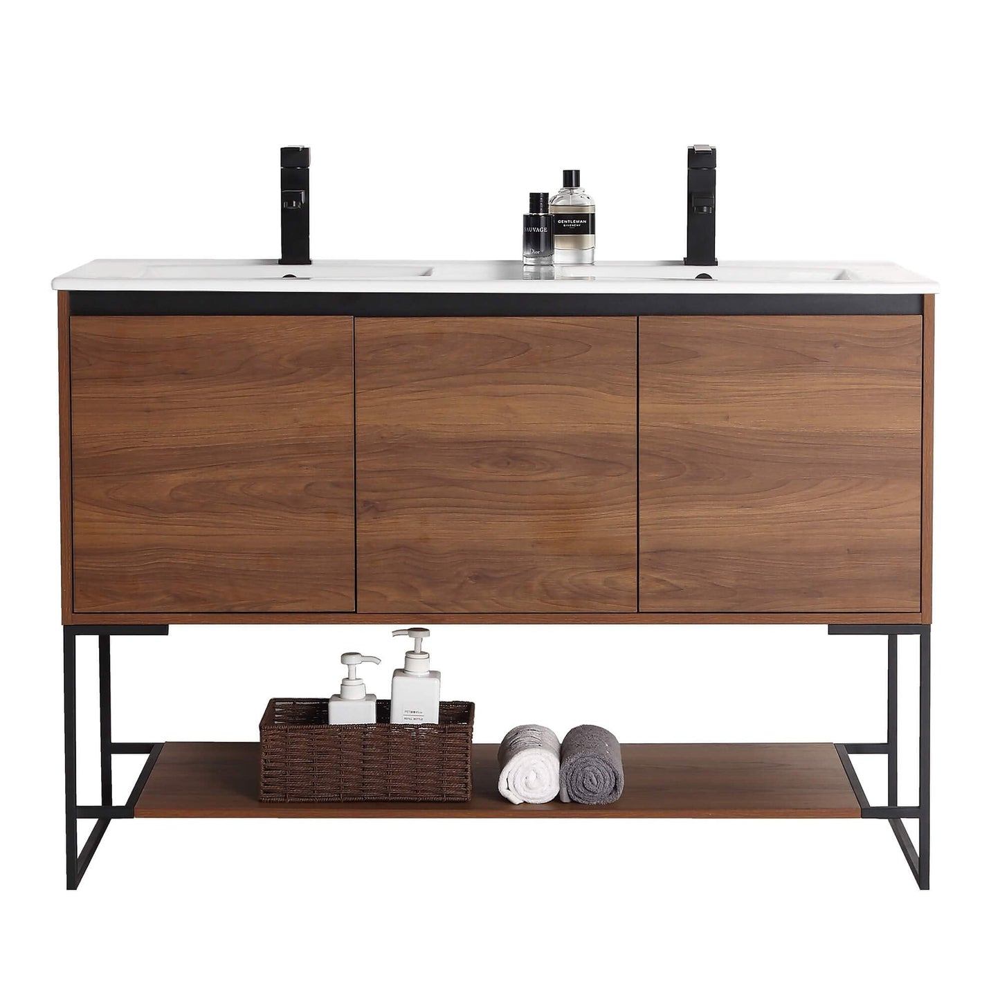 Fine Fixtures 48 Inch Bathroom Vanity with Sink - Modern Knob Free Design, Elegant Space-Saving Solution for Your Bathroom - Durable, Bathroom Vanities for a Contemporary Look - Urbania Collection
