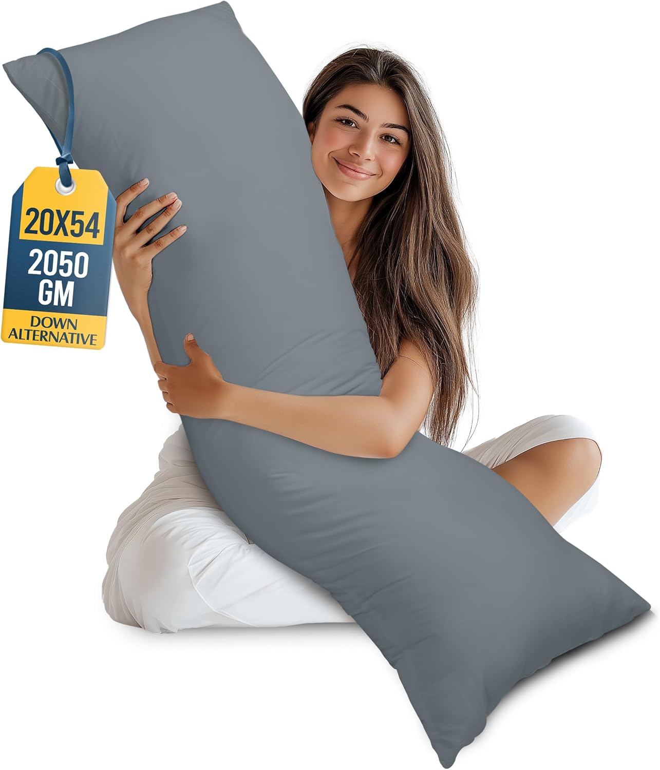 20 54 Inch), Utopia Bedding Full Body Pillow for Adults (Grey, x Long Pillow Insert for Sleeping, Ideal for Side