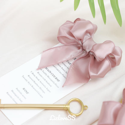 LIZLOVESS Dusty Rose Satin Wired Ribbon 1.5 Inch, Dusty Pink Wire Edge Ribbon for Gift Wrapping, Baby Shower, Wedding Decor, Christmas Tree, Crafts, Wreath Supplies 25 Yards