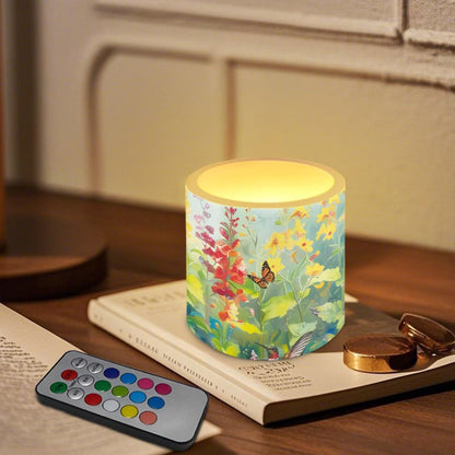 Cozeyat Colorful Garden All Weather LED Candles 4 Pack Battery Operated Flameless with Remote Control Timer Dancing Flame Waterproof for Indoor Outdoor Home Use