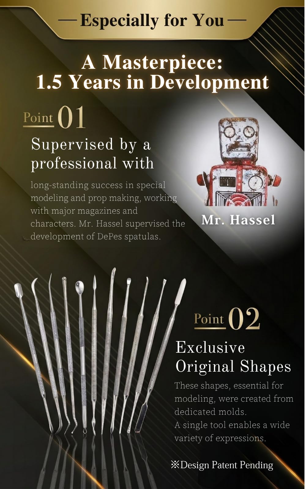 DePes Clay Sculpting Tools (Japanese Famous Artist Developed) Resin Modeling kit Carving Silicone polimer