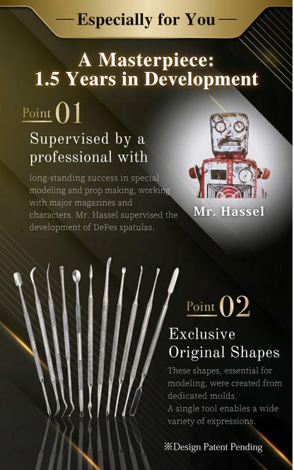 DePes Clay Sculpting Tools (Japanese Famous Artist Developed) Resin Modeling kit Carving Silicone polimer