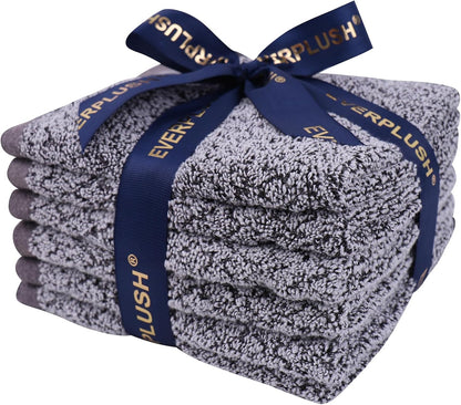 6-Pack Set 13" 13") Everplush Premium Washcloths Ultra Absorbent, Super Soft Essential Washcloths for Bathroom, Spa