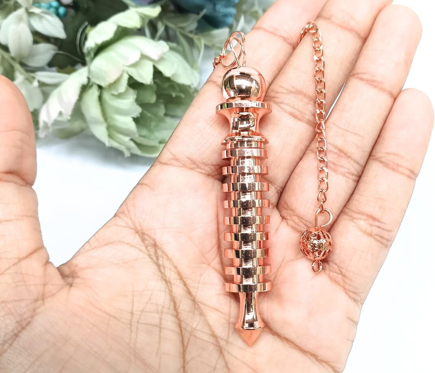 9 Isis Copper Metal Dowsing Pendulum - Energy Healing Tool for Reiki, Divination, Chakra Balancing & Spiritual Practices