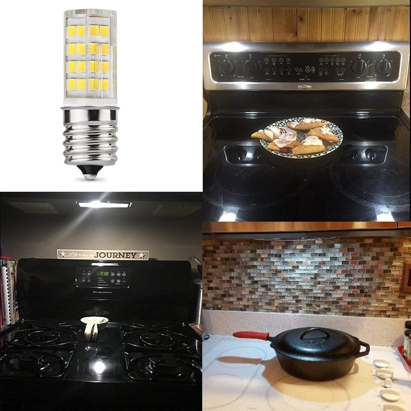 E17 LED Bulb for Microwave Oven, Kitchen Appliance Light, 4 Watt (40W Halogen Equivalent), Daylight White 6000K,