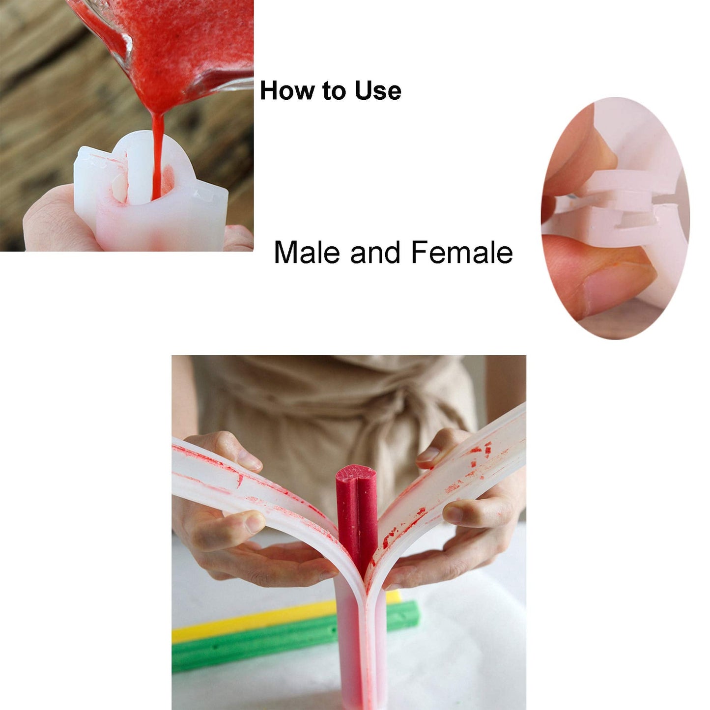 EchoDone Heart Tube Column Silicone Soap Mold Embed Soap Making Supplies Tool Heart Shape Candle Mold Set Soap Mould