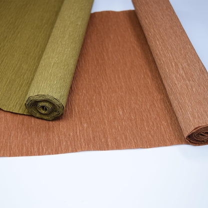 57 Pcs Brown Crepe Paper Flower DIY Kits 6 Rolls Crepe Paper Sheets 50 Pcs Floral Iron Wires 10 Inch x 8 Feet Crepe Paper Sheets for Birthday Party Wedding