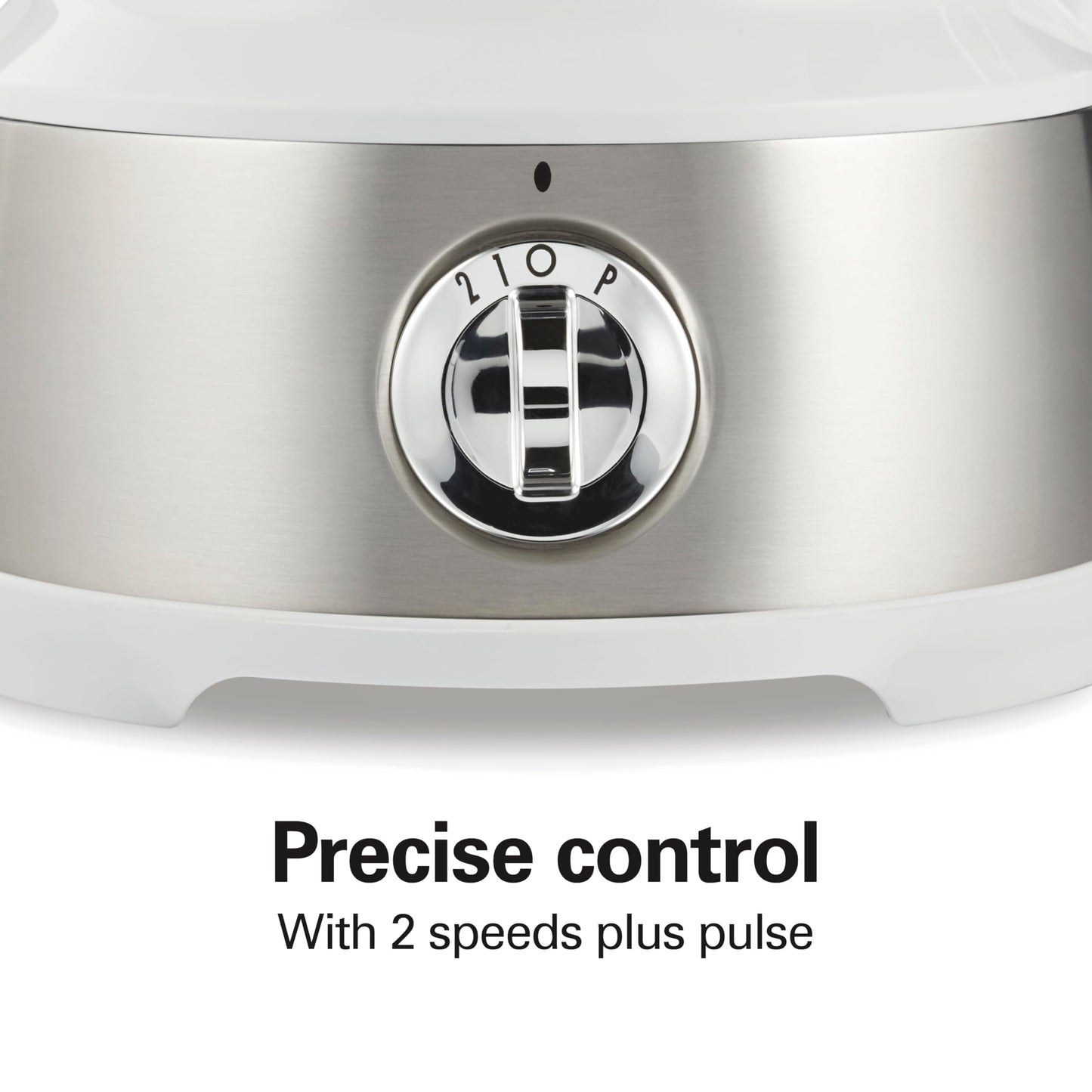 Hamilton Beach Food Processor & Vegetable Chopper for Slicing, Shredding, Mincing, and Puree, 10 Cups + Easy Clean Bowl Scraper, White and Stainless Steel (70733)