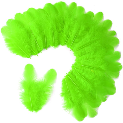 Soarer 900pcs Green Yellow Purple Feathers - 3-5inch Feathers Bulk for Mardi Gras Party, Dream Catcher Supplies and DIY Crafts