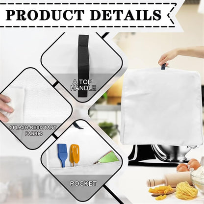 Cute Sunflower Stand Mixer Cover, Compatible with Kitchen Aid Mixer, Dustproof Covers with Accessories Pockets