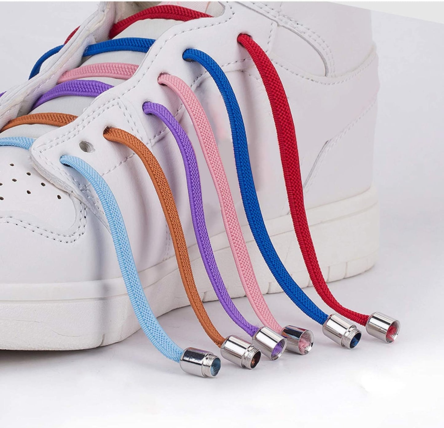 No Tie Elastic Shoe Laces With Laces Lock Sneakers Tieless One Size Fits All Kids & Adult Sports Flat Shoelaces