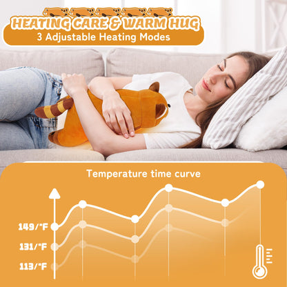 Electric Heating Pad for Period Cramps, Cuddly Soft 14" Capybara Plush with a Hot Soft Belly USB Powered, Menstrual Heating Pad Neck Shoulder Pain Relief, Gift for Women Daughter Wife
