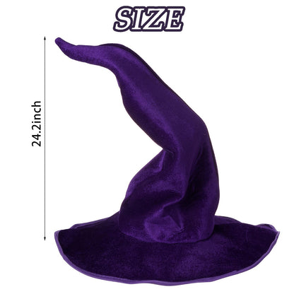 Ishua Wizard Hat Halloween - Keep Stand Witch Hat, Women's Witch Hats for Women, Nice for Witch Costume Women, Halloween Costumes & Decorations, 1pcs, Purple