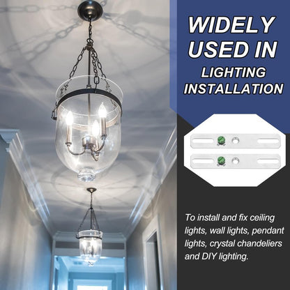 PATIKIL 4" Light Crossbar Kit, 4 Set Universal Light Fixture Mounting Bracket 1/4"-20 Tap Center Hole Ceiling Light Plate Canopy Hardware Set for Chandelier Wall Light, with Screw Pack