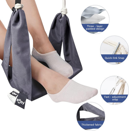 Hammock Universal Chair Footrest - Adjustable Length & One-Size-Fits-Most;Quick-Clip Attachment for Hanging Chairs