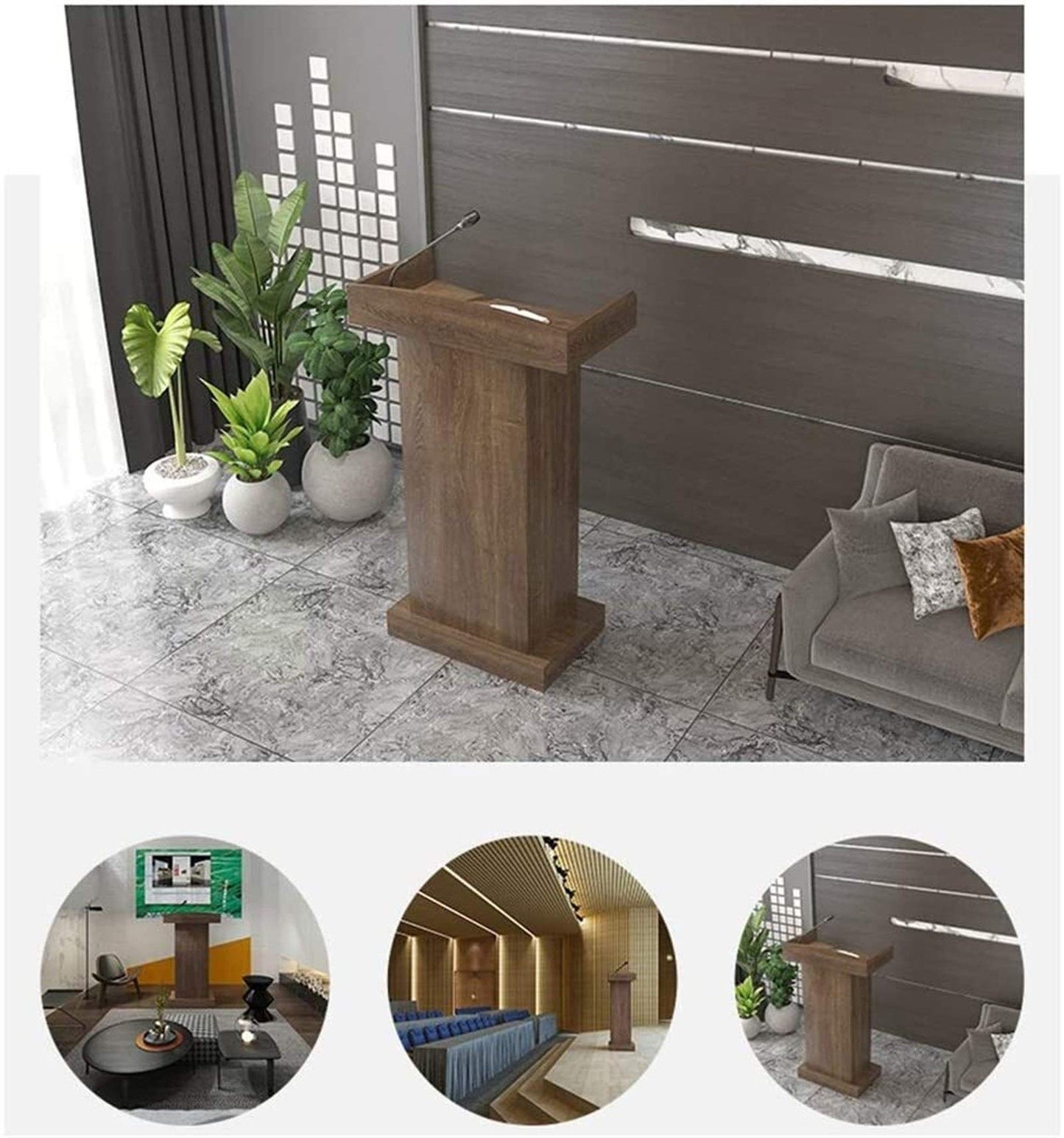 CAMBOS Lectern Podium Stand, Lectern Podium Stand,Lectern Podium Ceremonial Lectern Desk Simple Modern Welcome Shopping Guide Reception Customer Desk Host Stage