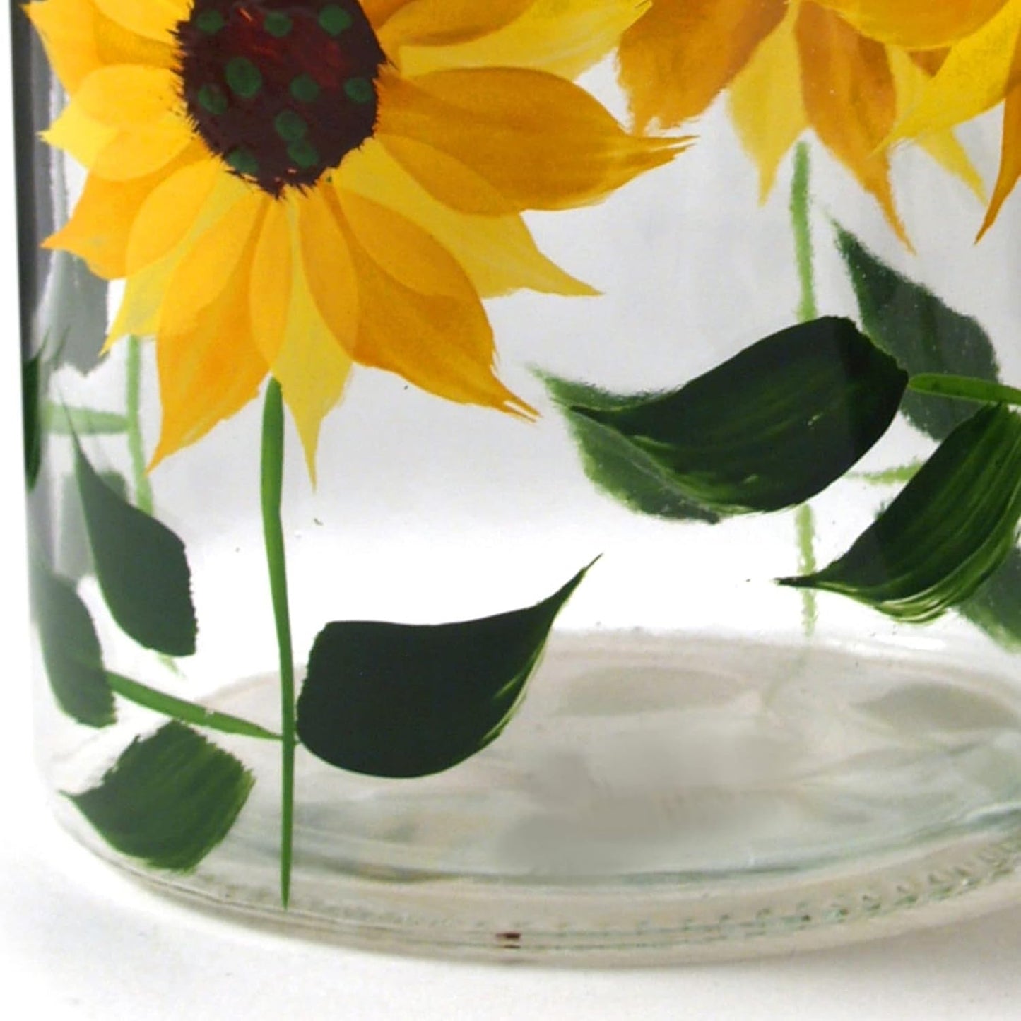 Grant Howard Sunflower Hand Painted Glass Storage Jar - 42 oz, Multicolor
