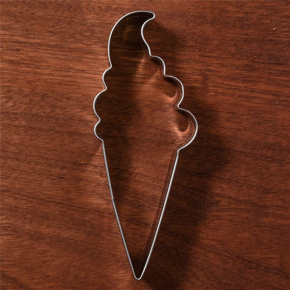 LILIAO Ice Cream Cookie Cutter for Summer, 1.9 x 4.5 inches, Stainless Steel