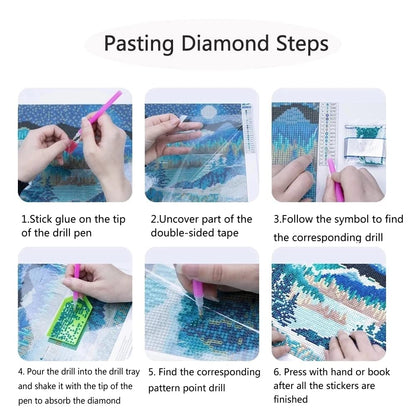 Tulips Diamond Art Painting Kits for Adults - Stained Glass Flower Round Full Drill Diamond Dots Paintings for Beginners, 5D Paint with Diamonds Pictures Gem Art Painting Kits DIY Crafts Project
