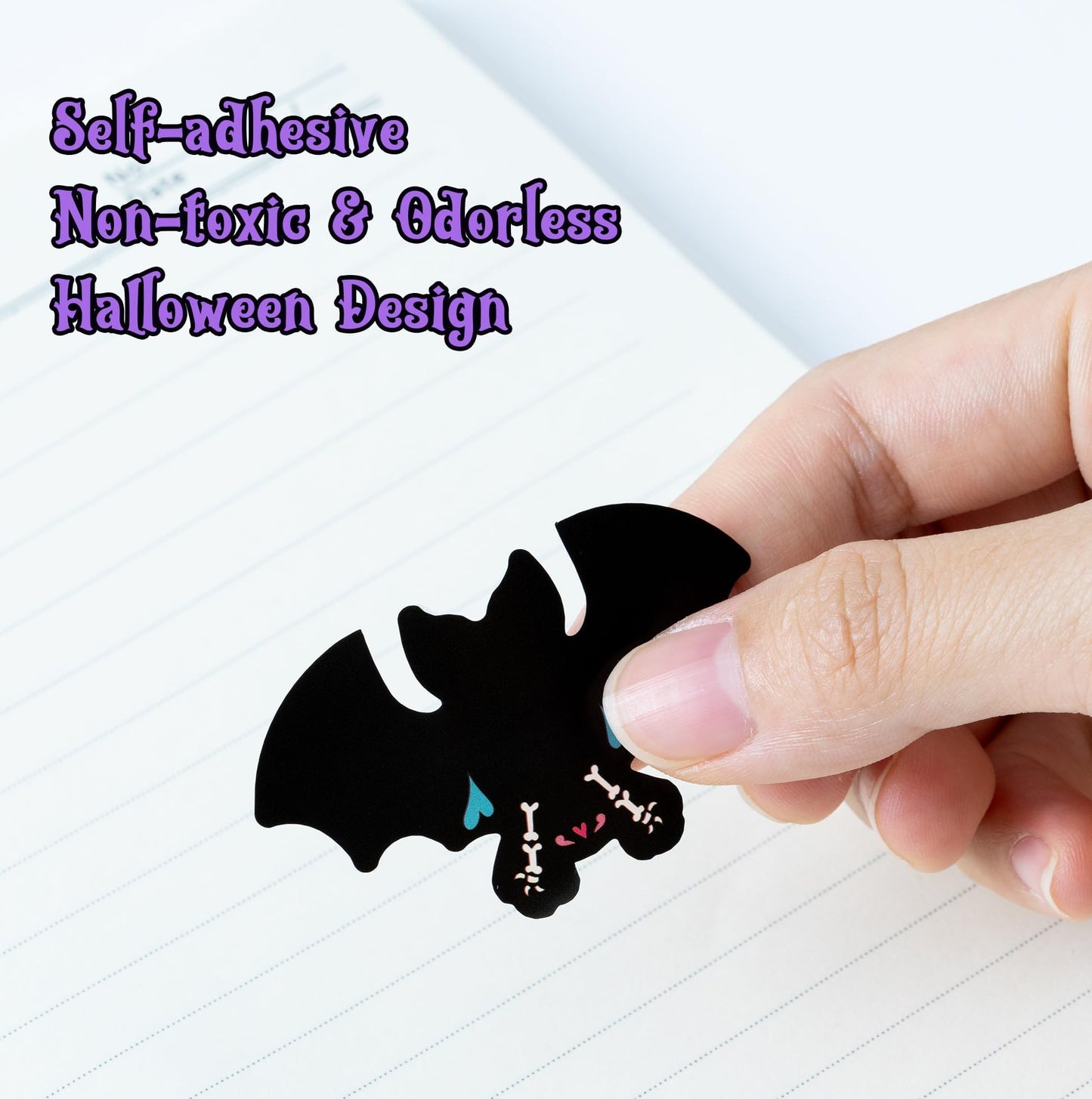 Haooryx Sugar Skull Sticker Rolls - 300Pcs Day of The Dead DIY Stickers