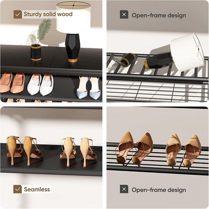 5 Closet,Industrial, Mavivegue Metal Shoe Rack, Tier Shoe Organizer with MDF Board and Non-Woven Fabric, Shoe Rack