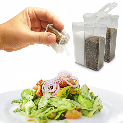 Travel Salt And Pepper Shakers - Stay Fresh - Mini Travel Salt And Pepper Shaker - Portable And Refillable Spice Shaker For Camping, Travel Or Outdoor Cooking (Set of 2)