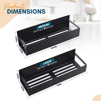 Magnetic Shelf, 2-Pack Magnetic Spice Rack for Refrigerator, Storage for Tiny Home Kitchen