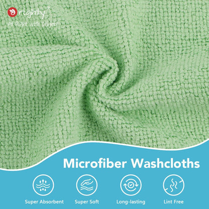 20 Pack 11.5x11.5 Inch, Orighty Washcloths, Microfiber Face Towels, Highly Absorbent and Soft Feel Wash Cloths & Hand