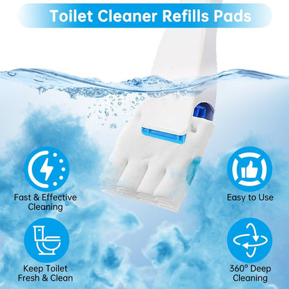 24 Pack Flushable Refills Compatible with Scrubbing Bubbles Toilet Bowl Brush, Disposable Cleaner Refills Pads for Scrubbing Bubbles Toilet Wand, Toilet Brush Refill Accessories (Only Pads)