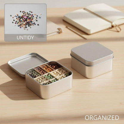 TIMCORR 24Pcs Small Metal Tin Boxes with Lids,3.4 x 3.4 x 1.8 in Square Metal Box Storage Containers,Empty Gold Tin Boxes for Candy, Tea, Gift,Party Favors,DIY Crafts(Silvery)