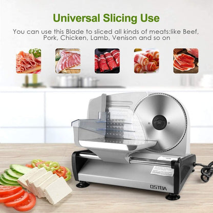 OSTBA 7.5 Inch Stainless Steel Meat Slicer Blade Replacement – Serrated Blade for SL-518 Series Meat Slicer, Easy to Clean and Install, Perfect for Slicing Meat