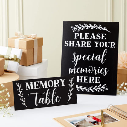 Juvale Celebration of Life Decorations – Memory Signs for Funeral, Memorial Service, Graduation, Wedding, and Birthday