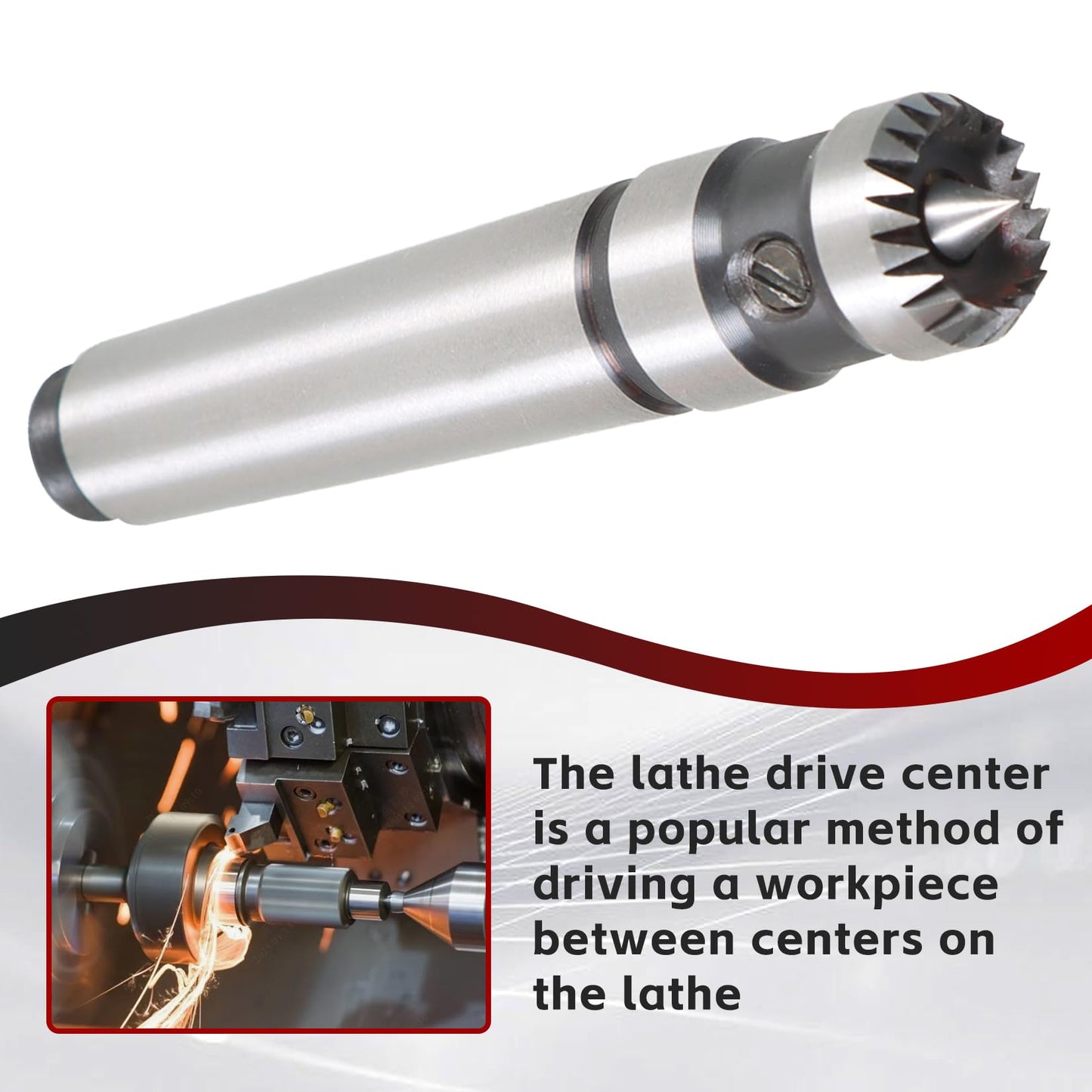 findmall 2MT Wood Turning Tool with 5/8 Inch Super Wood Lathe Drive Center for Wood and Metalworking Lathe Drive Center