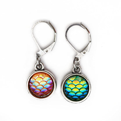 Pretty Warm Designs Dragon and Mermaid Removable Stitch Markers - Fantasy Mythical Ocean Crochet Supplies for Knitters and Yarn Crafters - Set of 6 Handmade Accessories in Hinged Organizer Tin