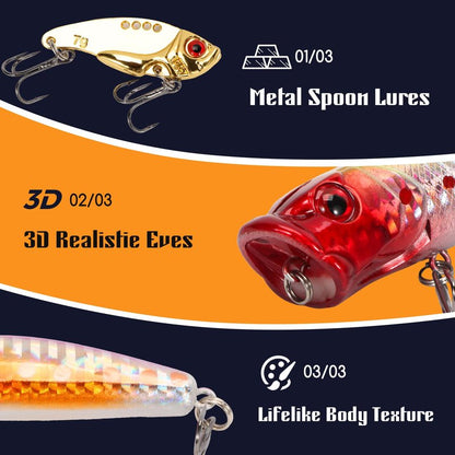 Advent Calendar 2026 Adult, Fishing Advent Calendar 24 Days Fishing Gifts For Men Christmas Countdown Fishing Tackle Lures Set for Men Teen Boys