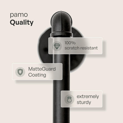 pamo Industrial Pipe Clothing Rack with Shelf - 390 lbs Capacity - Wall Mounted Clothes Rack and Walk In Closet with Metal Shelf for Wardrobe