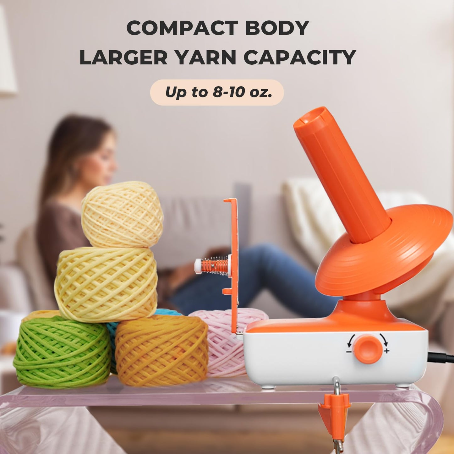 Yarn Winder, Electric Yarn Ball Winder for Crocheting, Compact Yarn Cake Winder