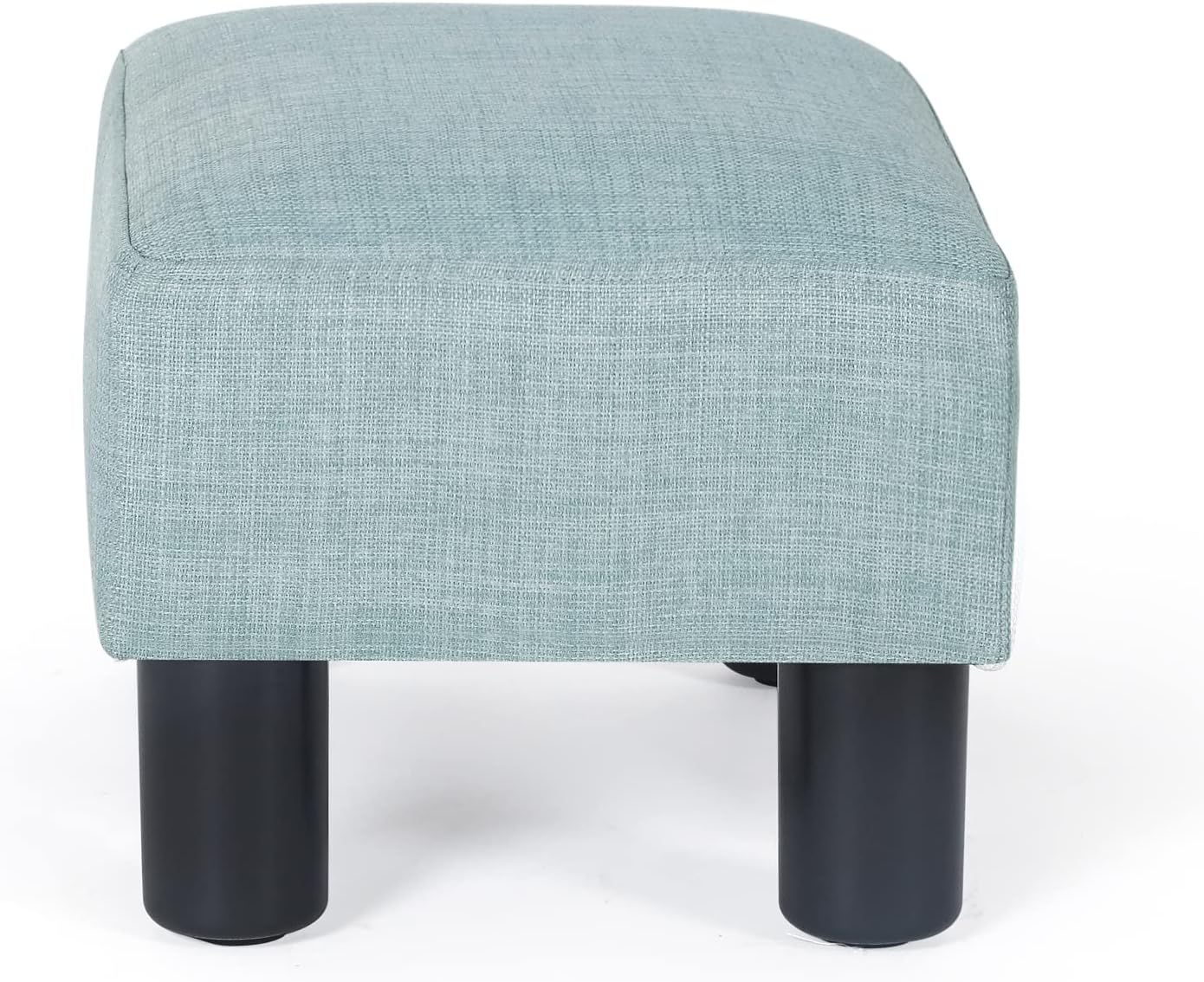 15x10.8x8.7inch Adeco Small Ottoman Footstool- Mordern Rectangle Soft Fabric Footrest